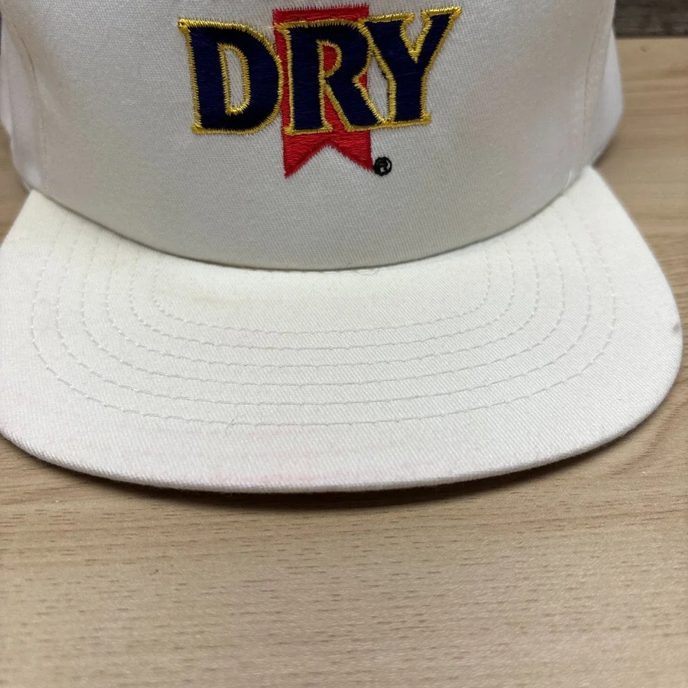 Vintage Michelob Dry Hat Cap Snap Back White Beer Advertising Promo 90s Retro